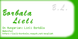 borbala lieli business card