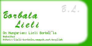 borbala lieli business card